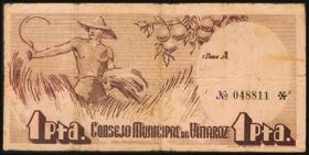 VINAROZ (CASTELLON). 1 peseta. February 1, ... 