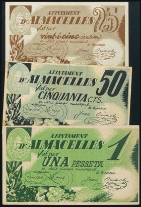 ALMACELLES (LERIDA). 25 Céntimos, 50 ... 