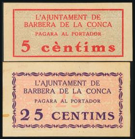 BARBERA DE LA CONCA (TARRAGONA). 5 Cents and ... 