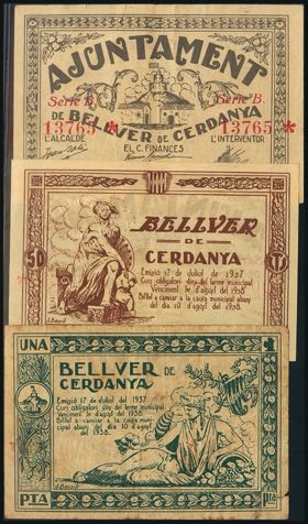 BELLVER DE CERDANYA (LERIDA). 25 Cents, 50 ... 