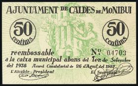 CALDES DE MONTBUI (BARCELONA). 50 cents. ... 