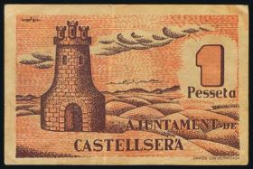 CASTELLSERA (LERIDA). 1 Peseta. (1938ca). ... 