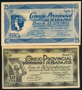 BADAJOZ. 25 Cents and 50 Cents. October 1, ... 