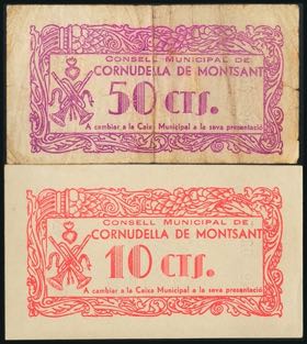 CORNUDELLA DE MONTSANT (TARRAGONA). 10 Cents ... 