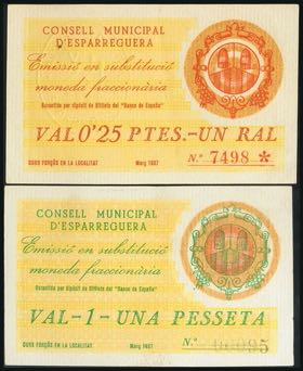 ESPARREGUERA (BARCELONA). 25 Cents and 1 ... 