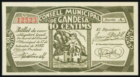 GANDESA (TARRAGONA). 10 cents. September 17, ... 