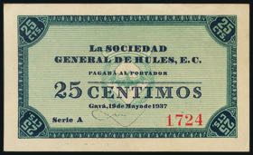 GAVA (BARCELONA). 25 cents. May 19, 1937. ... 