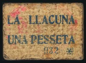 LA LLACUNA (BARCELONA). 1 Peseta. (1938ca). ... 