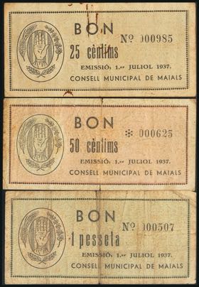 MAIALS (LERIDA). 25 Céntimos, 50 ... 