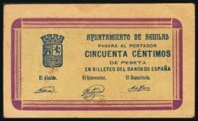 AGUILAS (MURCIA). 50 cents. June 1, 1937. ... 
