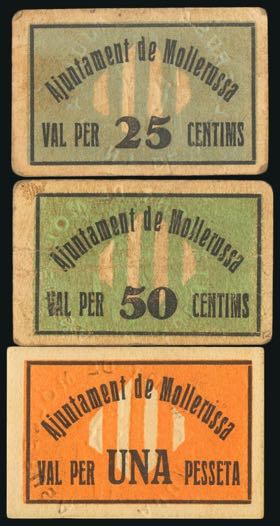 MOLLERUSSA (LERIDA). 25 Cents, 50 Cents and ... 