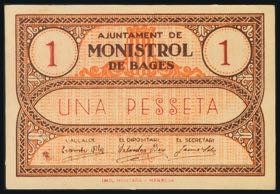 MONISTROL DE BAGES (BARCELONA). 1 Peseta. ... 