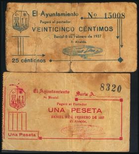 BENIEL (MURCIA). 25 Cents and 1 ... 
