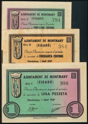 MONTMANY (BARCELONA). 25 Céntimos, 50 ... 