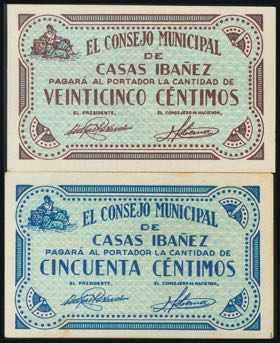 CASAS IBAÑEZ (ALBACETE). 25 Céntimos y 50 ... 