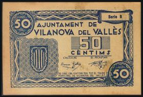 VILANOVA DEL VALLES (BARCELONA). 50 cents. ... 