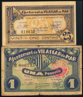 VILASSAR DE MAR (BARCELONA). 25 Céntimos y ... 