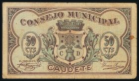 CAUDETE (ALBACETE). 50 cents. (1938ca). ... 