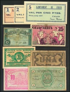 Set of 33 tickets of the Civil War of ... 
