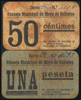 MORA DE RUBIELOS (TERUEL). 50 Cents and 1 ... 