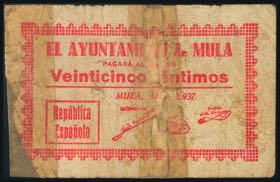 MULA (MURCIA). 25 cents. April 1937. ... 