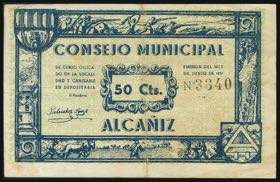 ALCA\u00d1IZ (TERUEL). 50 cents. June 1937. ... 