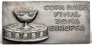 COPA DAVIS, ZONA EUROPEA. Medalla. 1965 ... 
