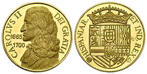 REYES DE ESPAÑA. Medalla. 1665-1700. Carlos ... 