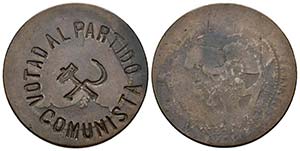 RESELLO POLITICO. 10 Céntimos. 1870. ... 