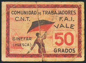 BINEFAR (HUESCA). 50 Grados. (1937ca). ... 