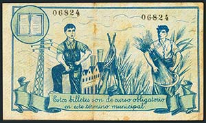 BINEFAR (HUESCA). 25 Céntimos, 50 ... 