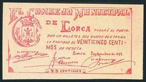 LORCA (MURCIA). 25 Céntimos. ... 