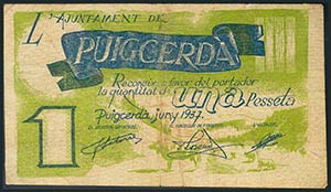 PUIGCERDA (BARCELONA). 1 Peseta. ... 