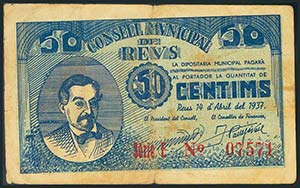 REUS (TARRAGONA). 50 Céntimos. 14 ... 
