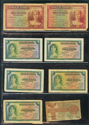 Precioso conjunto de billetes del siglo XX, ... 