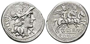 L. SEMPRONIUS PITIO. Denario. 138 a.C. Roma ... 