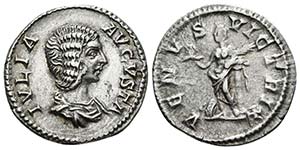 JULIA DOMNA. Denario. 207-211 d.C. Roma. A/ ... 