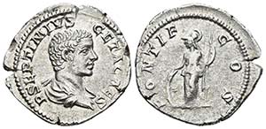GETA. Denario. 205-208 d.C. Roma. A/ Busto ... 