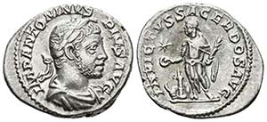 HELIOGABALO. Denario. 218-222 d.C. Roma. A/ ... 
