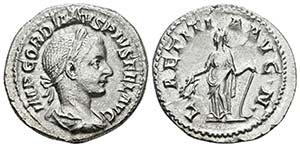 GORDIANO III. Denario. 238-244 d.C. Roma. A/ ... 