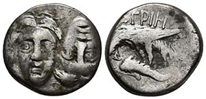ISTROS, Moesia. 400-350 a.C. A/ Dos cabezas ... 