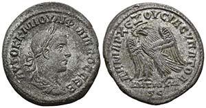 FILIPO II. Tetradracma. 249 d.C. Antioquía. ... 