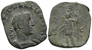 GALIENO. Sestercio. 253-254 d.C. Roma. A/ ... 