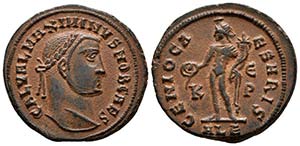 MAXIMINO II DAIA. Follis. 308 d.C. ... 