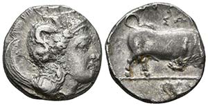LUCANIA, Thourioi. Estátera. 400-350 a.C. ... 