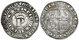 PEDRO I. 1 Real. (1350-1368). Sevilla. AB ... 