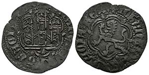 JUAN II. Blanca. (1406-1454). Coruña. AB ... 