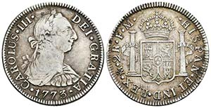 CARLOS III. 2 Reales. 1773. México FM. ... 