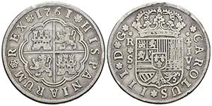CARLOS III. 4 Reales. 1761. Sevilla JV. ... 