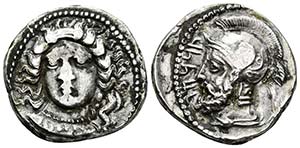 TARSOS. Pharnabazos. 380-373 a.C. A/ Cabeza ... 
